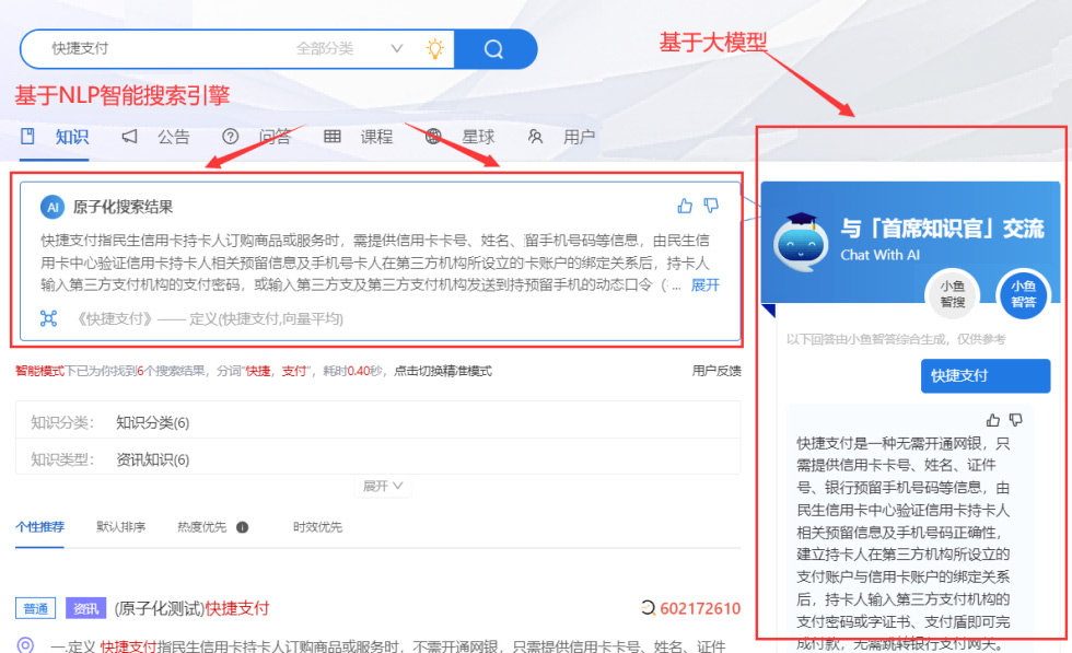 KMPRO 知识搜索界面